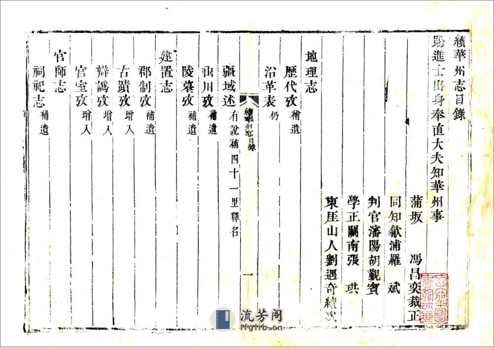 续华州志（康熙光绪刻本） - 第1页预览图