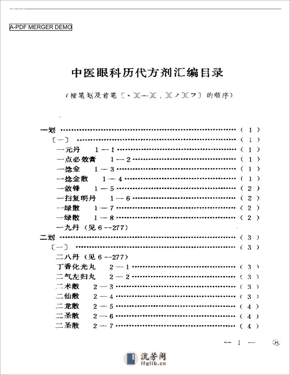 中医眼科历代方剂汇编上、下 - 第1页预览图