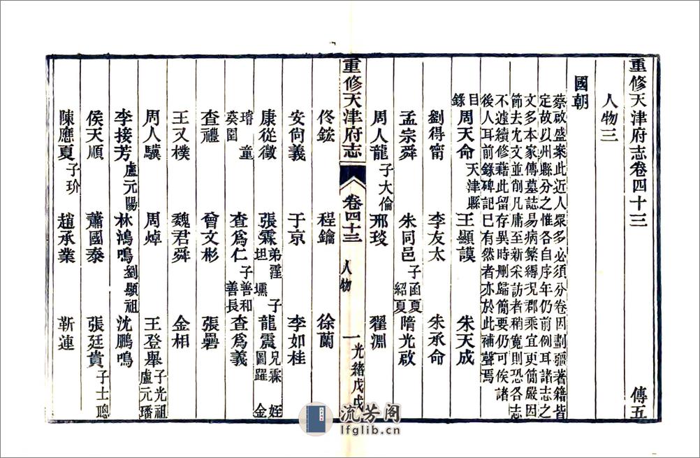 重修天津府志（光绪）卷43-54 - 第1页预览图