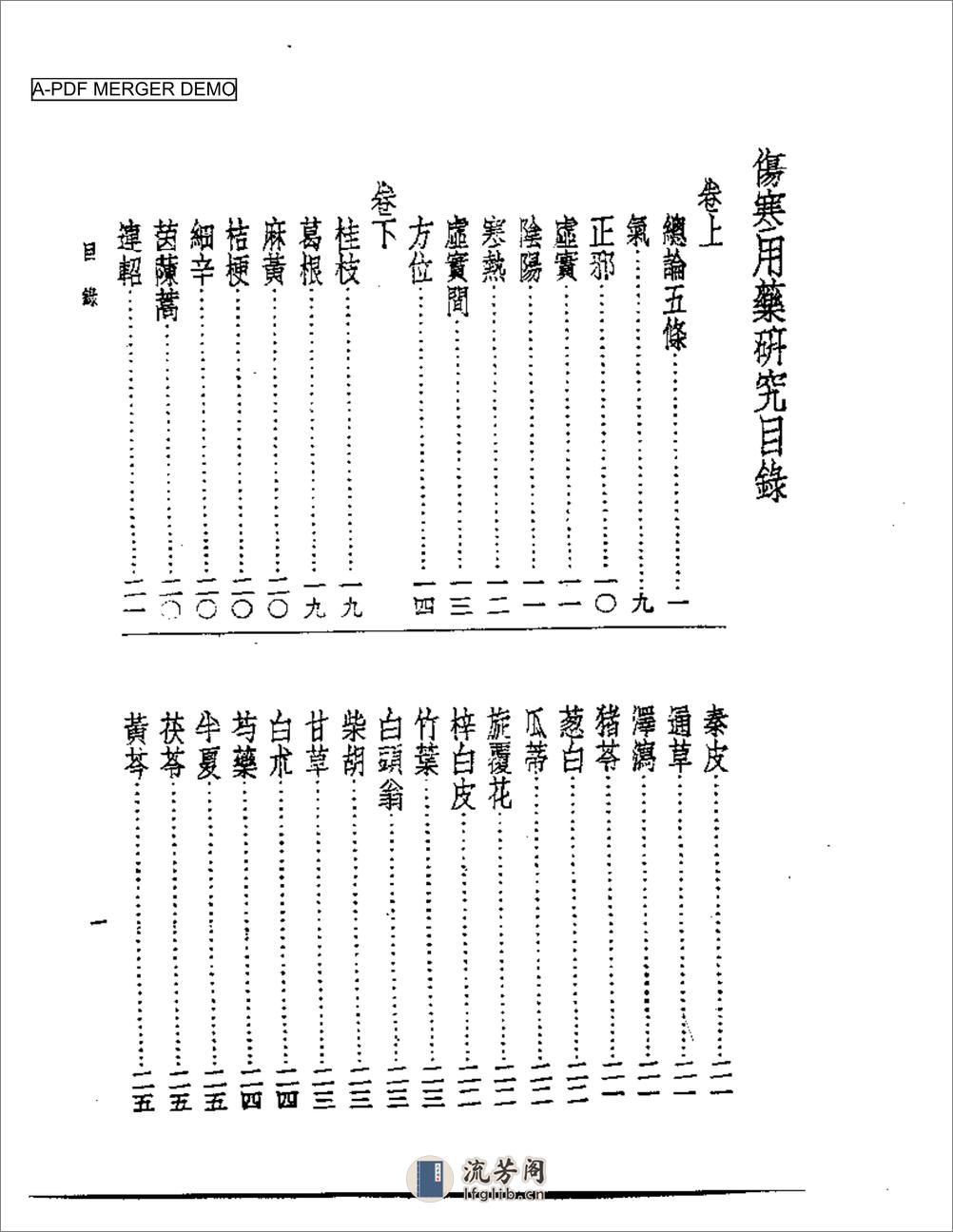 伤寒用药研究 - 第1页预览图