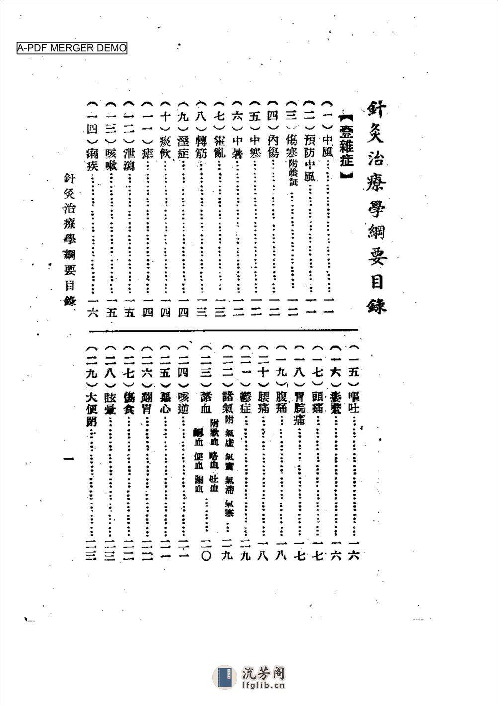 针灸治疗学纲要 - 第1页预览图