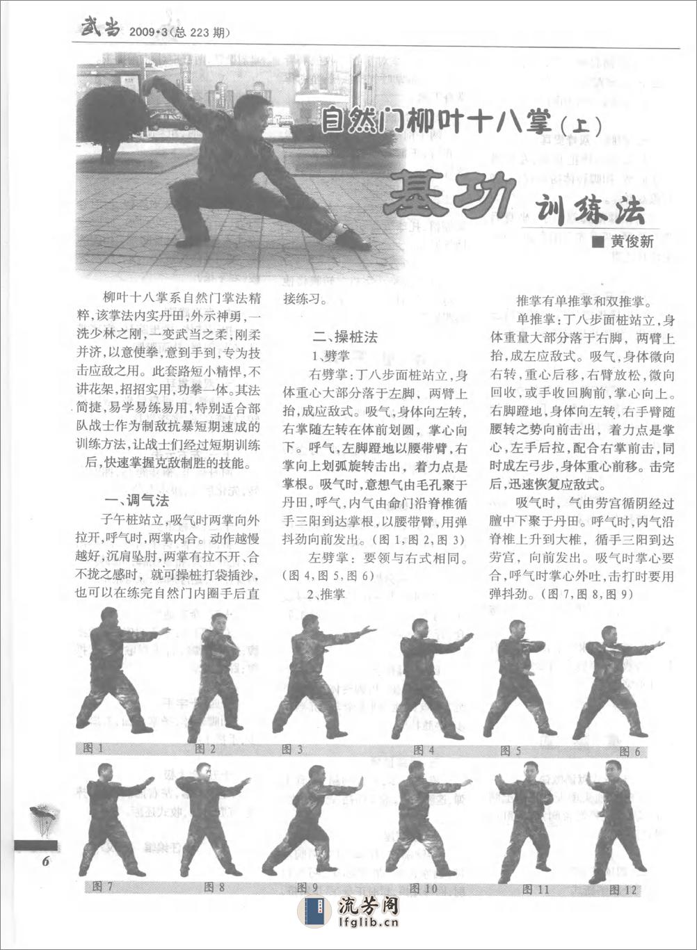 《自然门柳叶十八掌（上）·基功训练法》黄俊新 - 第1页预览图