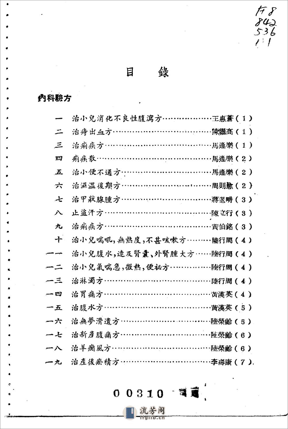 中医验方交流集_10444180(1) - 第1页预览图