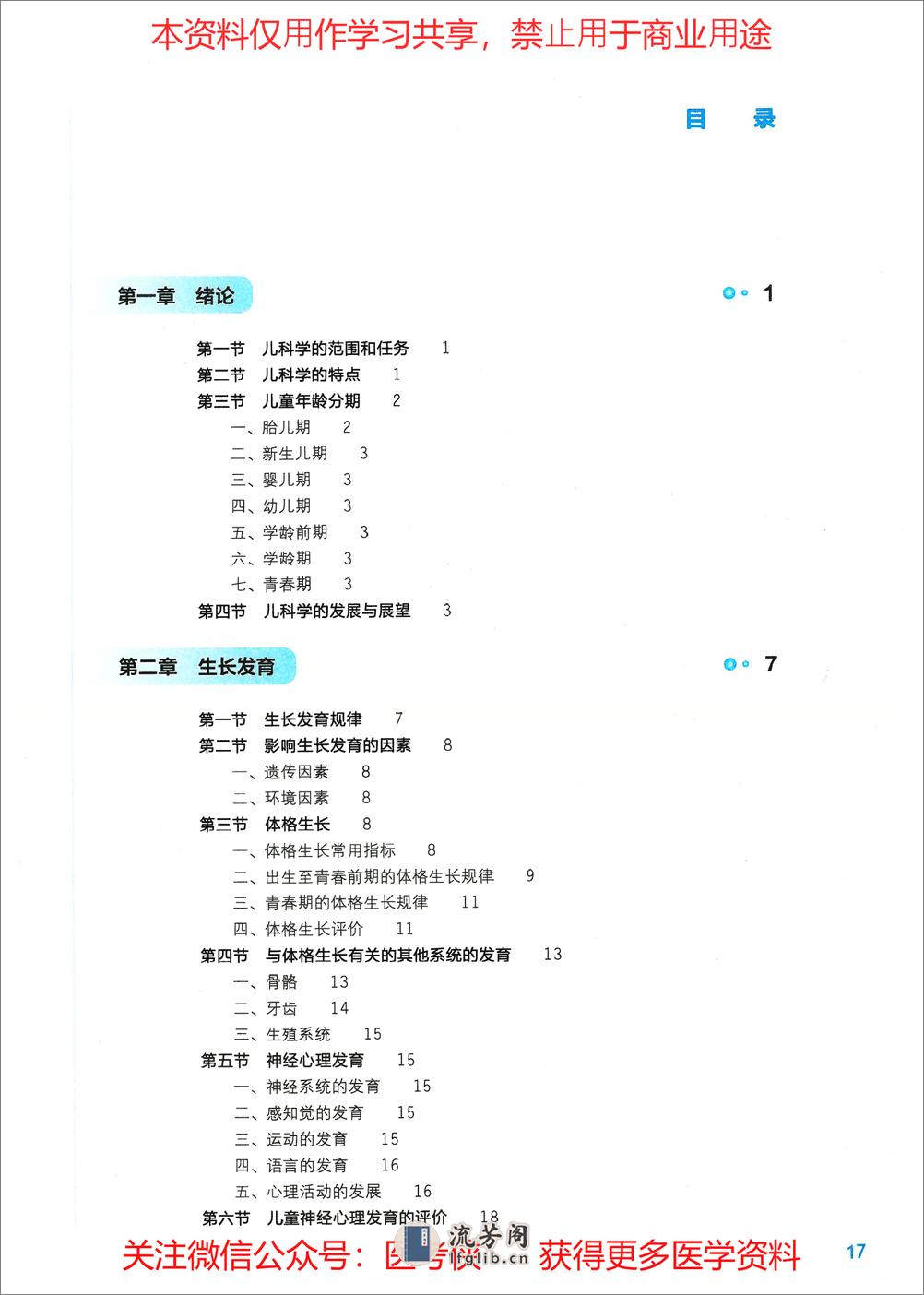 《儿科学》人卫第9版教材--高清彩色 - 第1页预览图