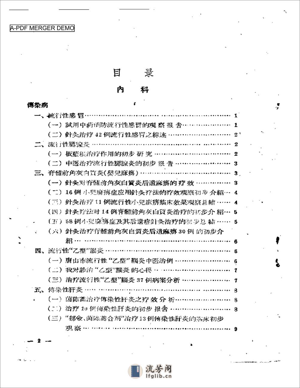 中医临床经验文摘 第一集 - 第1页预览图